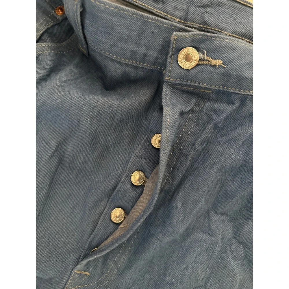 Levi's Jeans Straight Leg Button Fly Denim Blue‎ Pants Men's  38x34 Actual 35x30